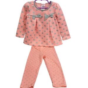 Nannette Sweatshirt / Leggings 2pc. Set Pink and Gray Toddler Size 3T‎